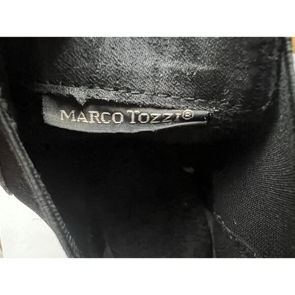 Marco Tozzi  comfortable Cushioned Chelsea ankle boot, black, leather size 39 - Picture 6 of 15